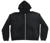 Sun Fade Black Zip-Up Hoodie Print